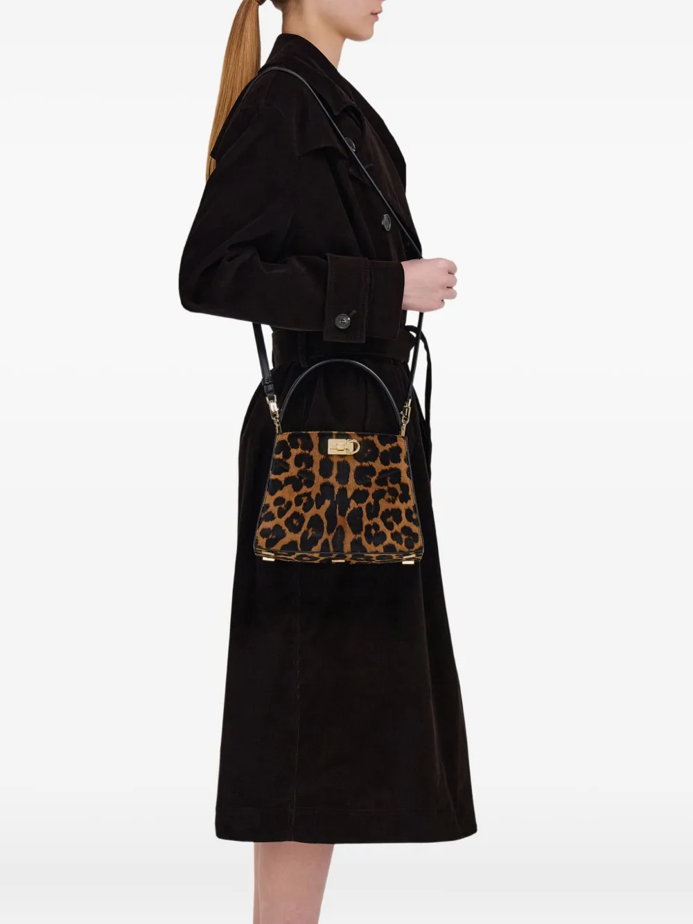 Ferragamo Kleine Studio Box shopper Bruin