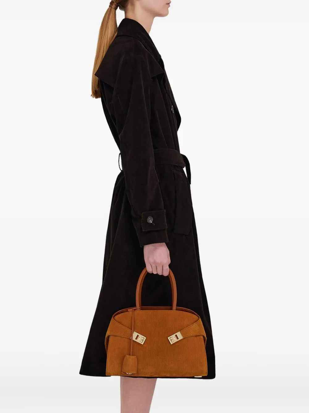 Ferragamo Hug medium shopper Bruin