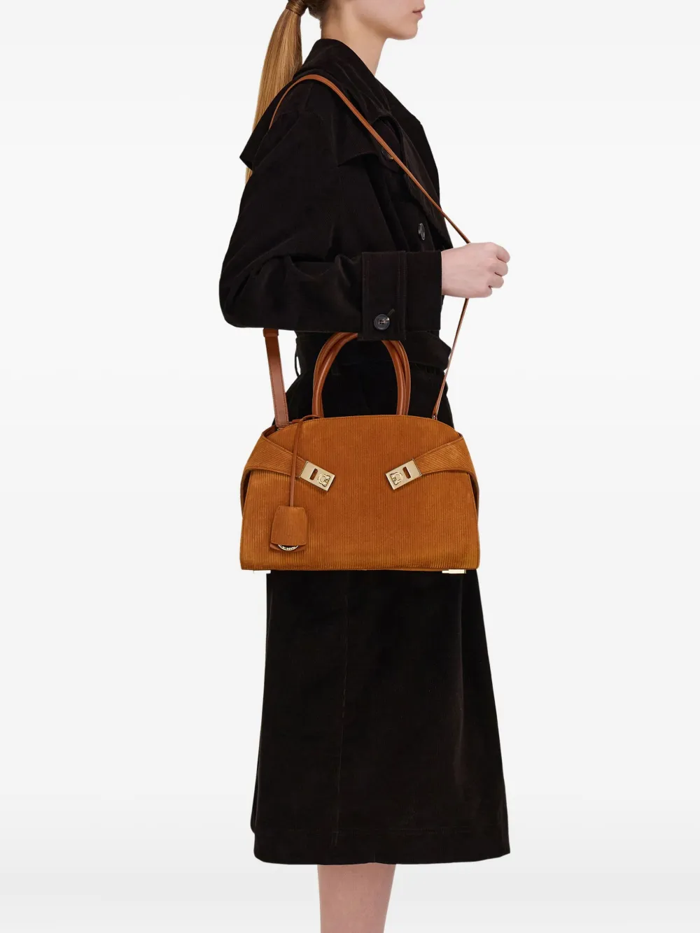 Ferragamo Hug medium shopper Bruin