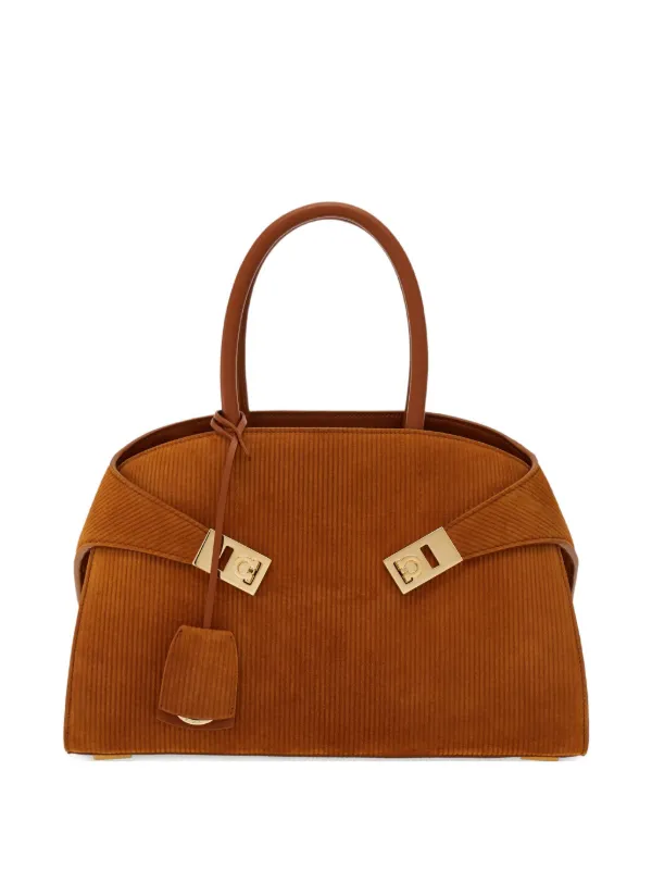 Ferragamo Hug Handbag M in Brown
