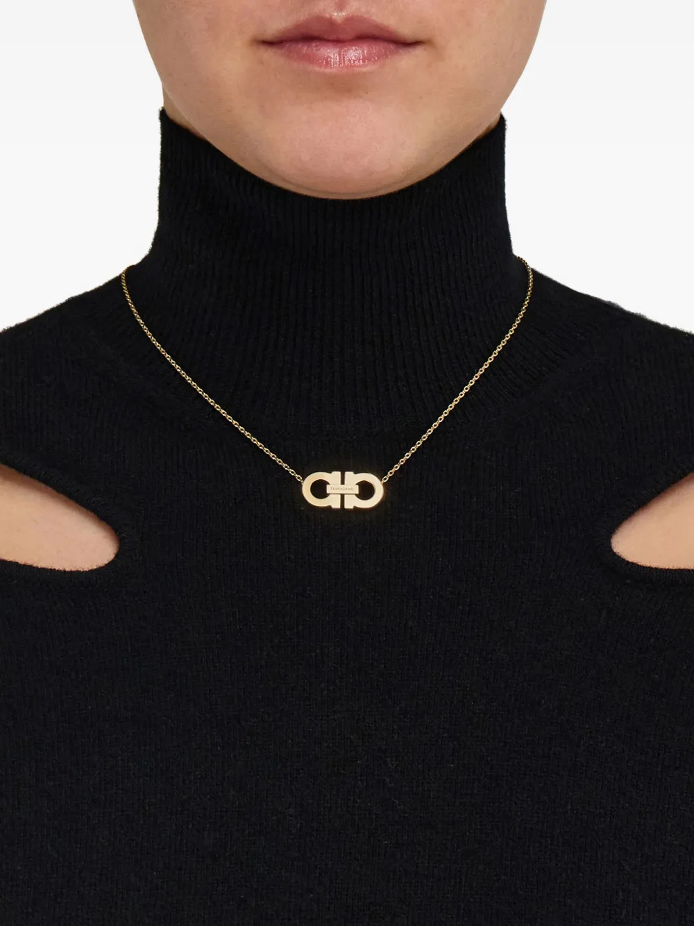 Ferragamo Halsketting met Gancini-bedel - Goud