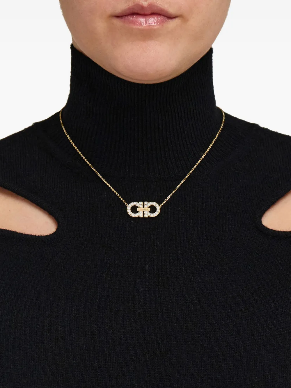 Ferragamo Halsketting met Gancini-bedel - Goud