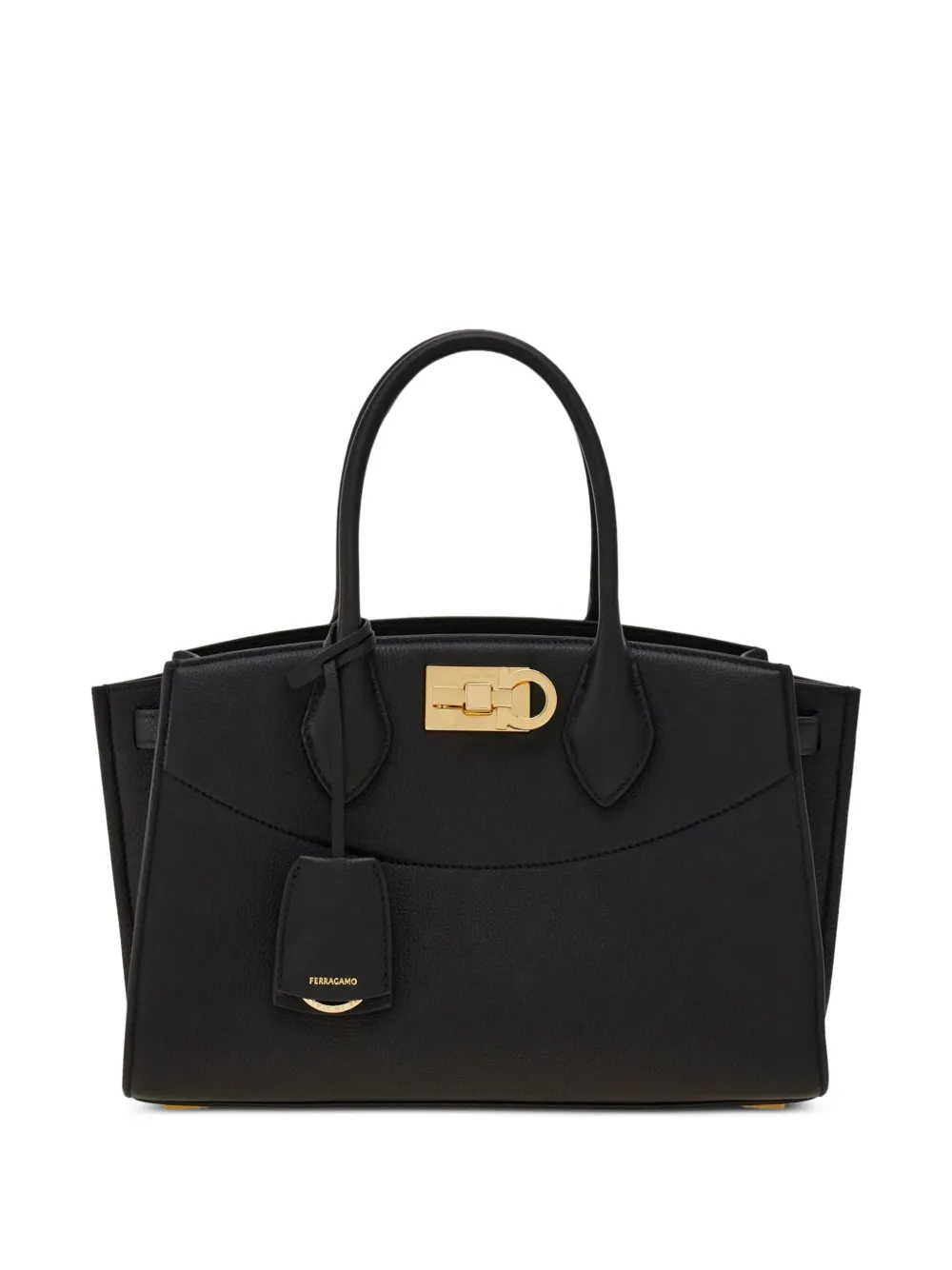 Ferragamo structured leather tote bag | Black | Image 1