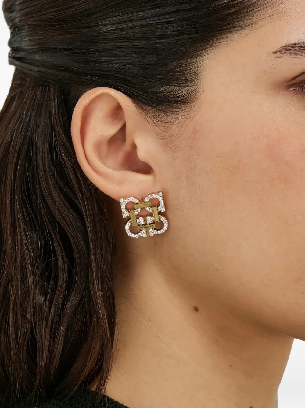 Ferragamo Gancini clip-on earrings - Goud