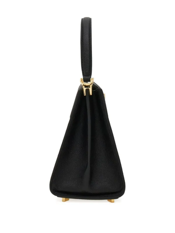 ハンドバッグ SALVATORE FERRAGAMO BLACK LEATHER SMALL STUDIO BOX HANDBAG FERRAGAMO Studio Box Mini Leather Top-Handle Bag | Saks