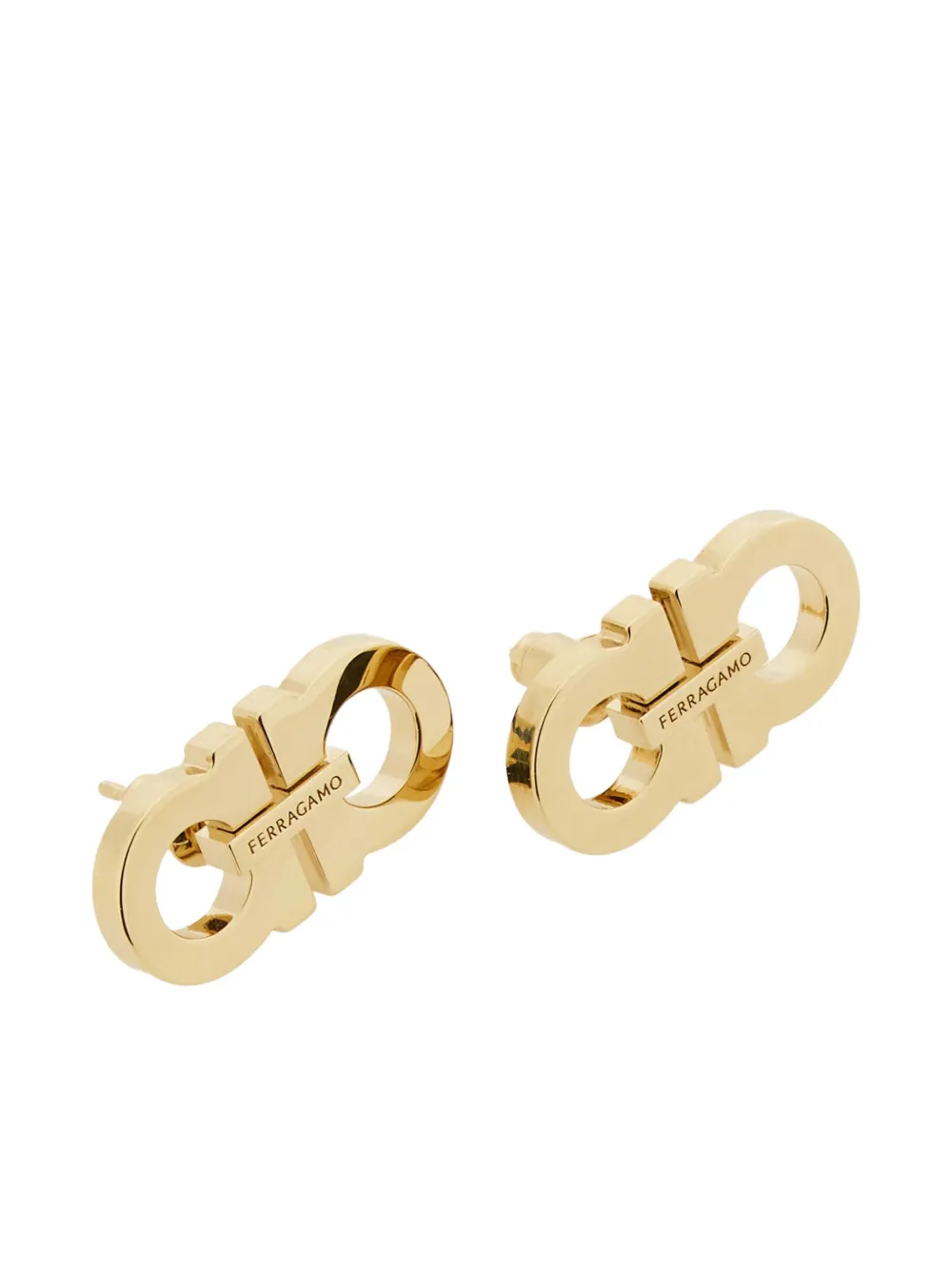 Ferragamo 2 Hooks Earrings Gold-tone Finish In Gold