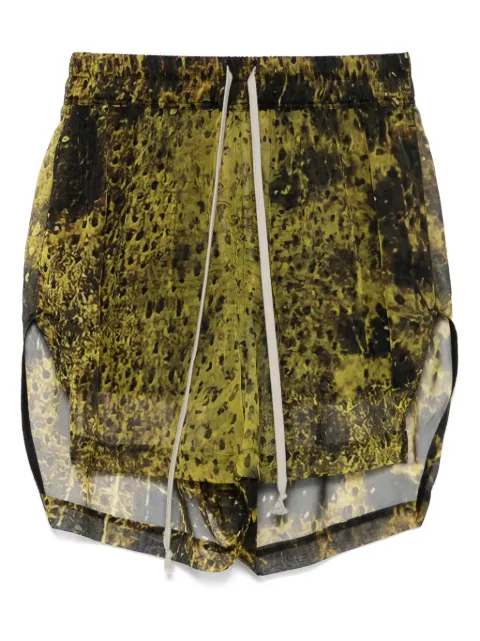 Rick Owens abstract-print shorts