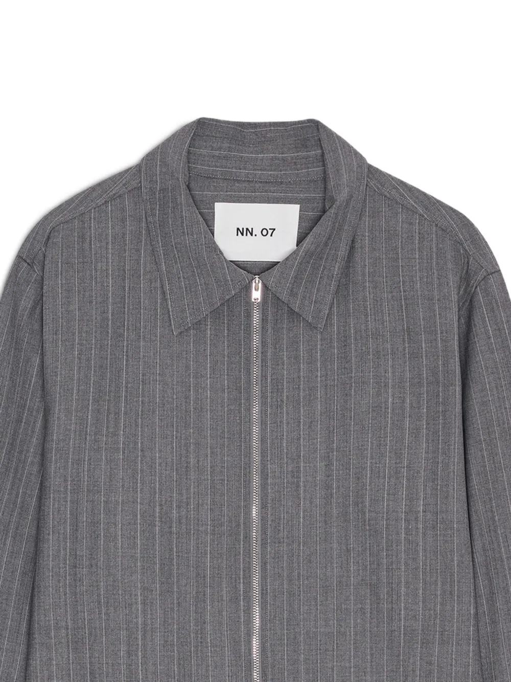 NN07 pinstripe zip-up jacket | Shirt Jackets | Image 2