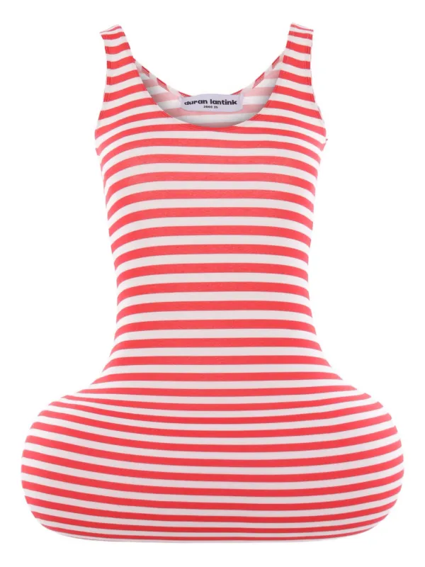 Duran Lantink Striped Dress | Red | FARFETCH Duran Lantink Striped Dress | Red | FARFETCH