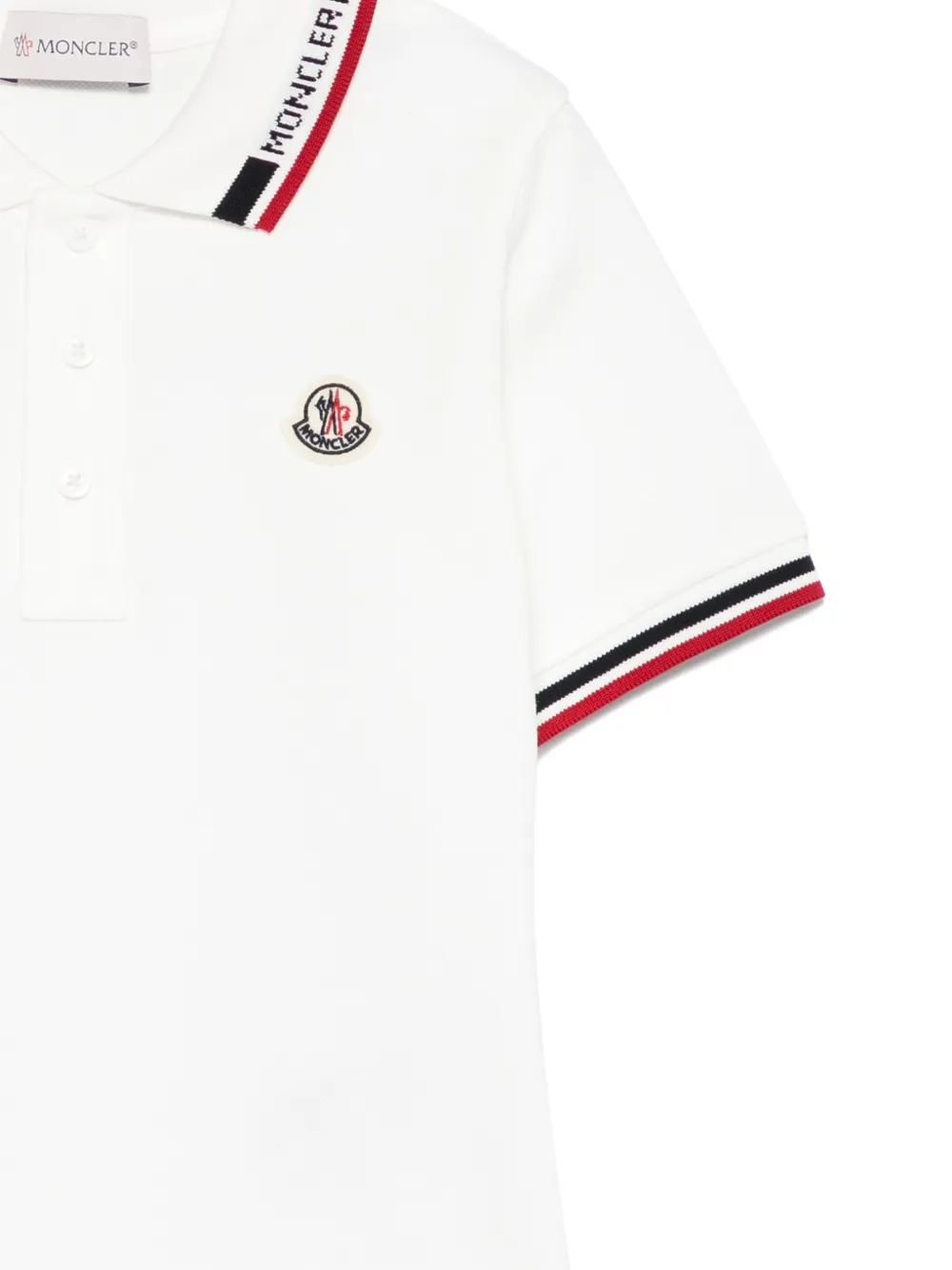 Moncler Enfant Katoenen poloshirt Wit