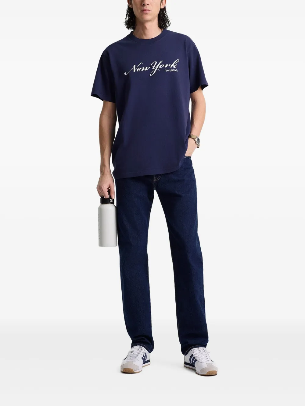 Sporty & Rich New York T-shirt Blauw