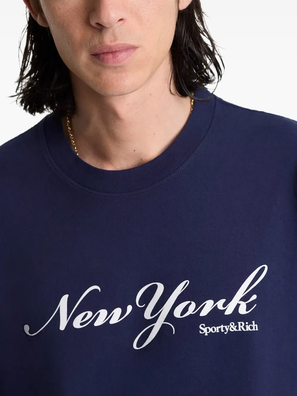 Sporty & Rich New York T-shirt Blauw