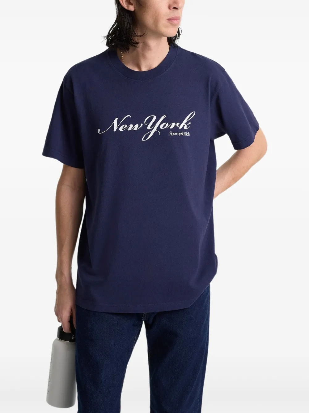 Sporty & Rich New York T-shirt Blauw