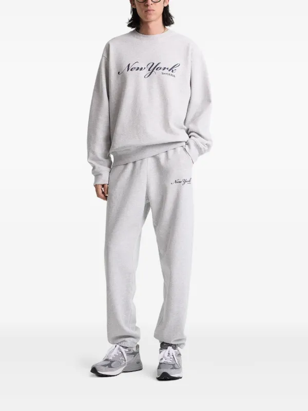 Sporty & Rich New York Track Pants | Grey | FARFETCH JO