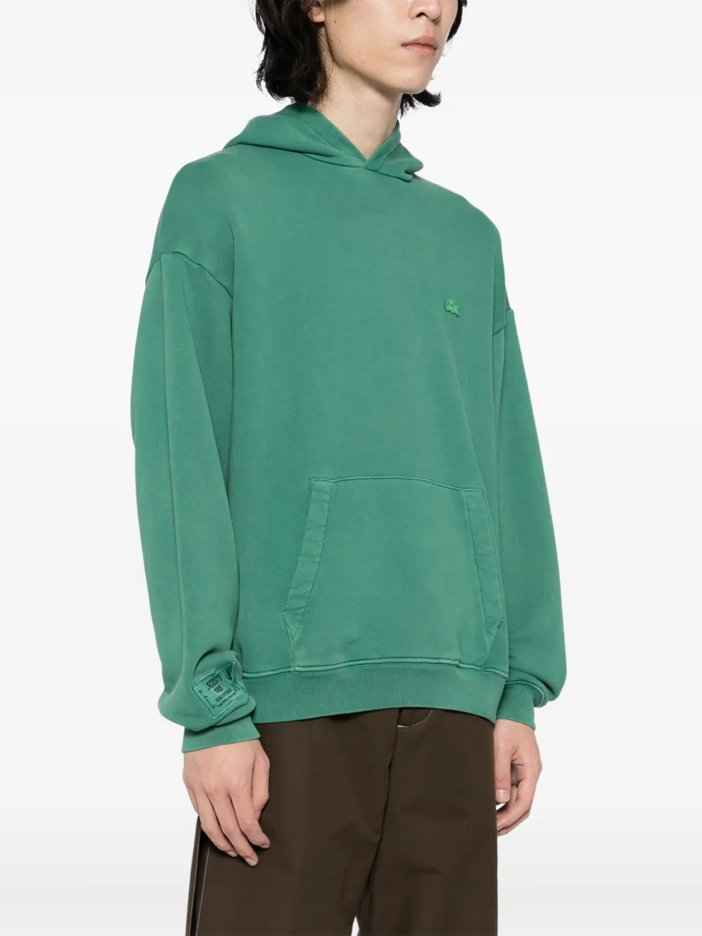 Lacoste Hoodie met gewassen effect Groen