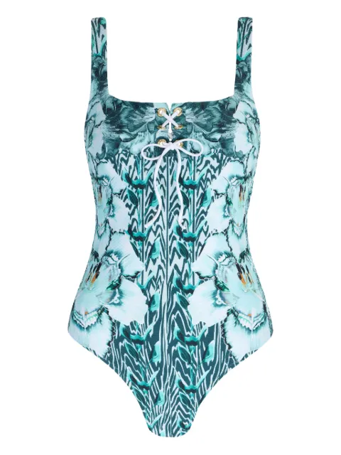 Temperley London Liana floral-print swimsuit