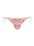 Temperley London Pomegranate floral-print bikini bottom - Pink