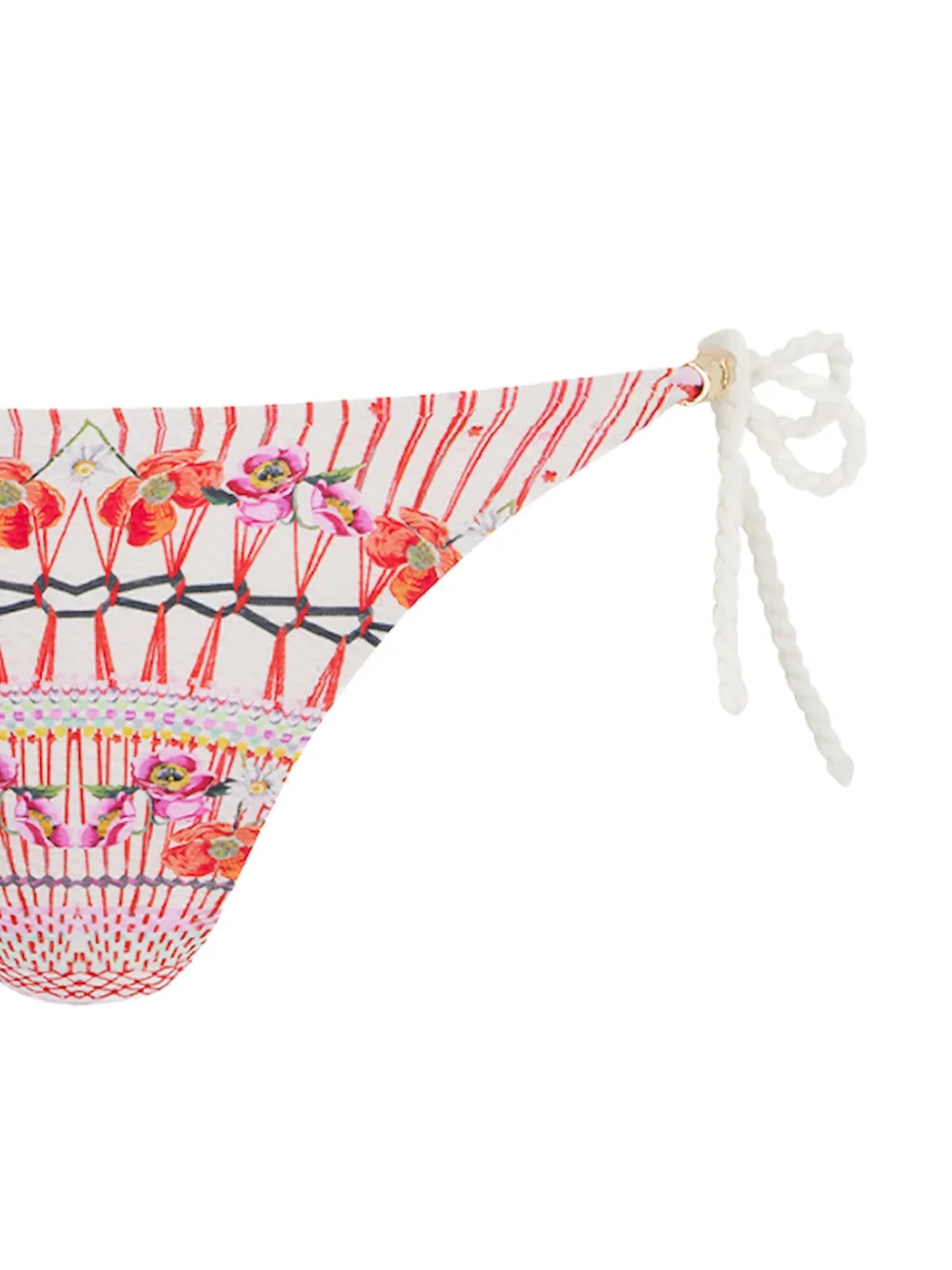 Shop Temperley London Pomegranate Floral-print Bikini Bottom