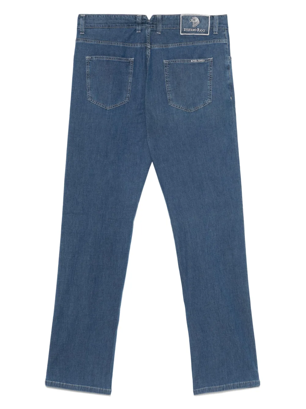 Stefano Ricci Jeans met logo-applicatie - Blauw