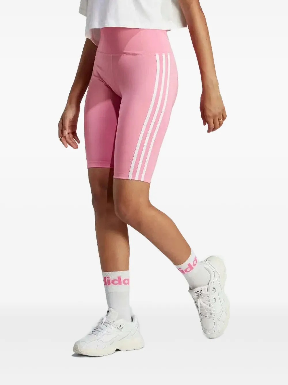 adidas High waist shorts Roze