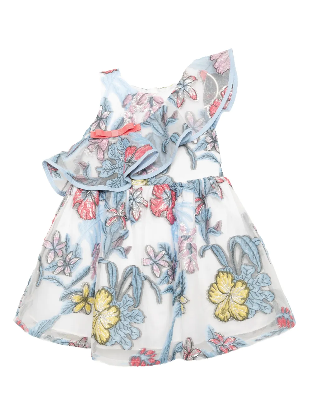 Hucklebones London Jurk met diagonale ruches Blauw