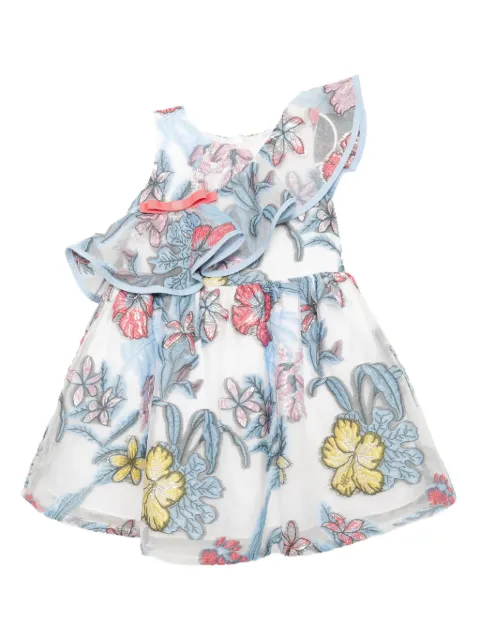 Hucklebones London diaganol ruffle bodice dress