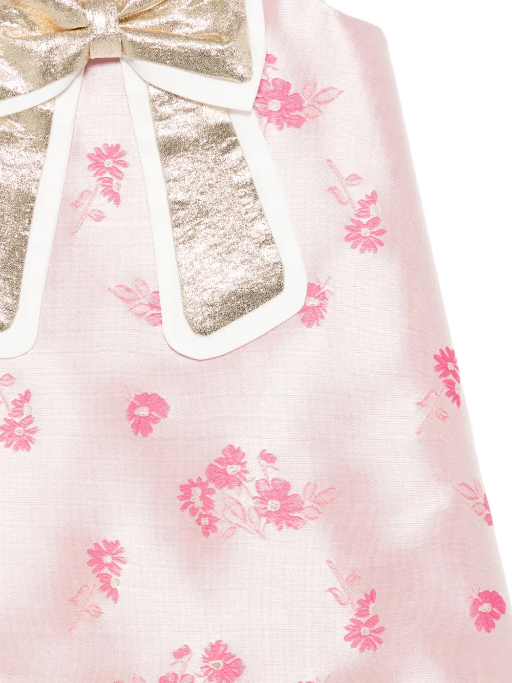 Hucklebones London Guilded shiftjurk met strik Roze