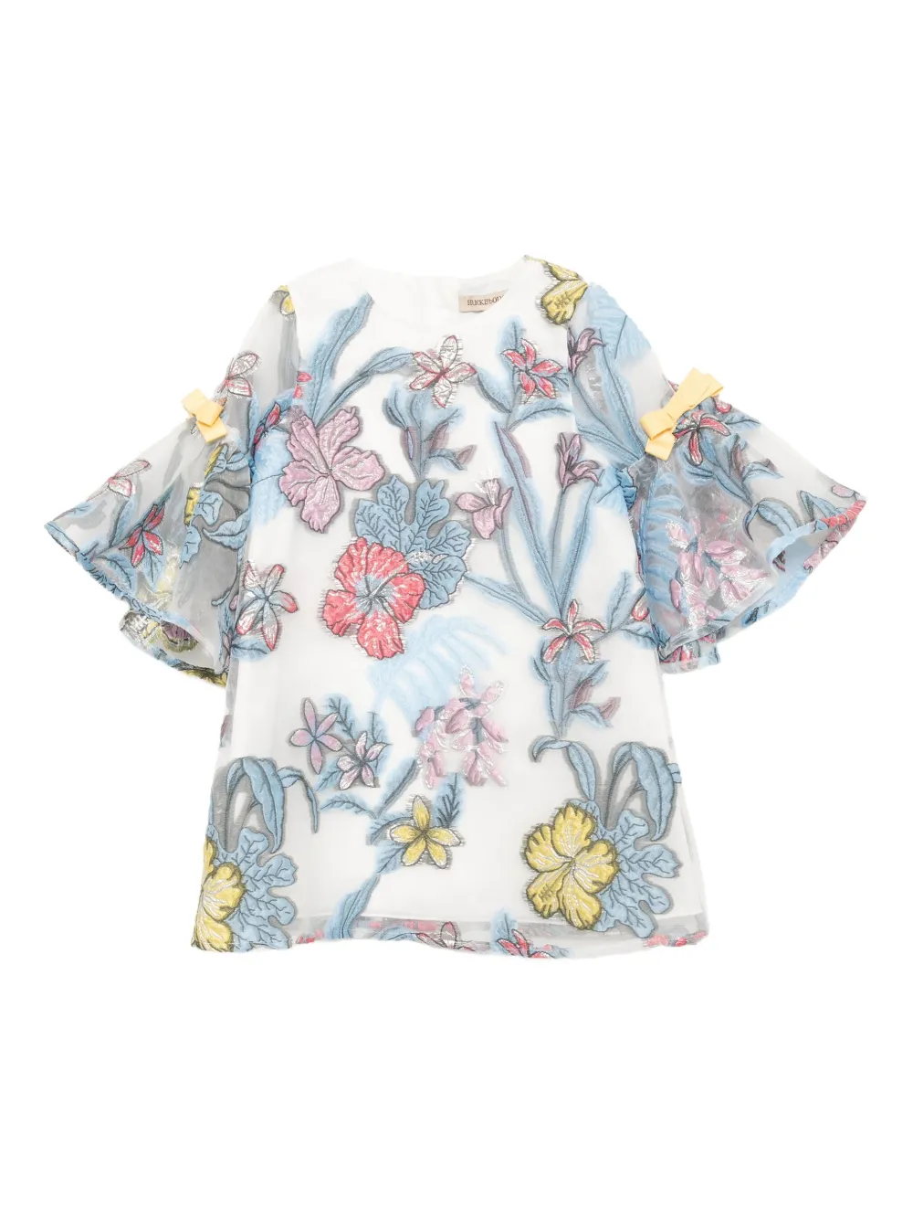 Hucklebones London Shiftjurk met klokmouwen Blauw