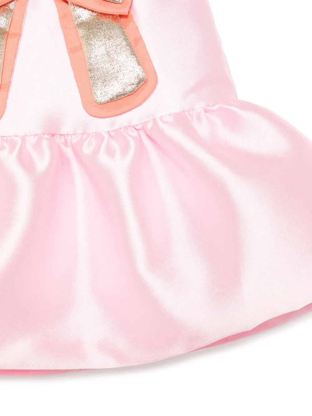 Hucklebones London Guilded shiftjurk met strik en broekje Roze