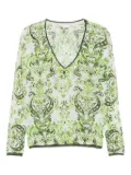 LIU JO bandana-jacquard top - Green
