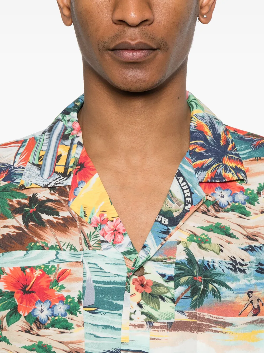 Polo Ralph Lauren Overhemd met patchwork-print Blauw