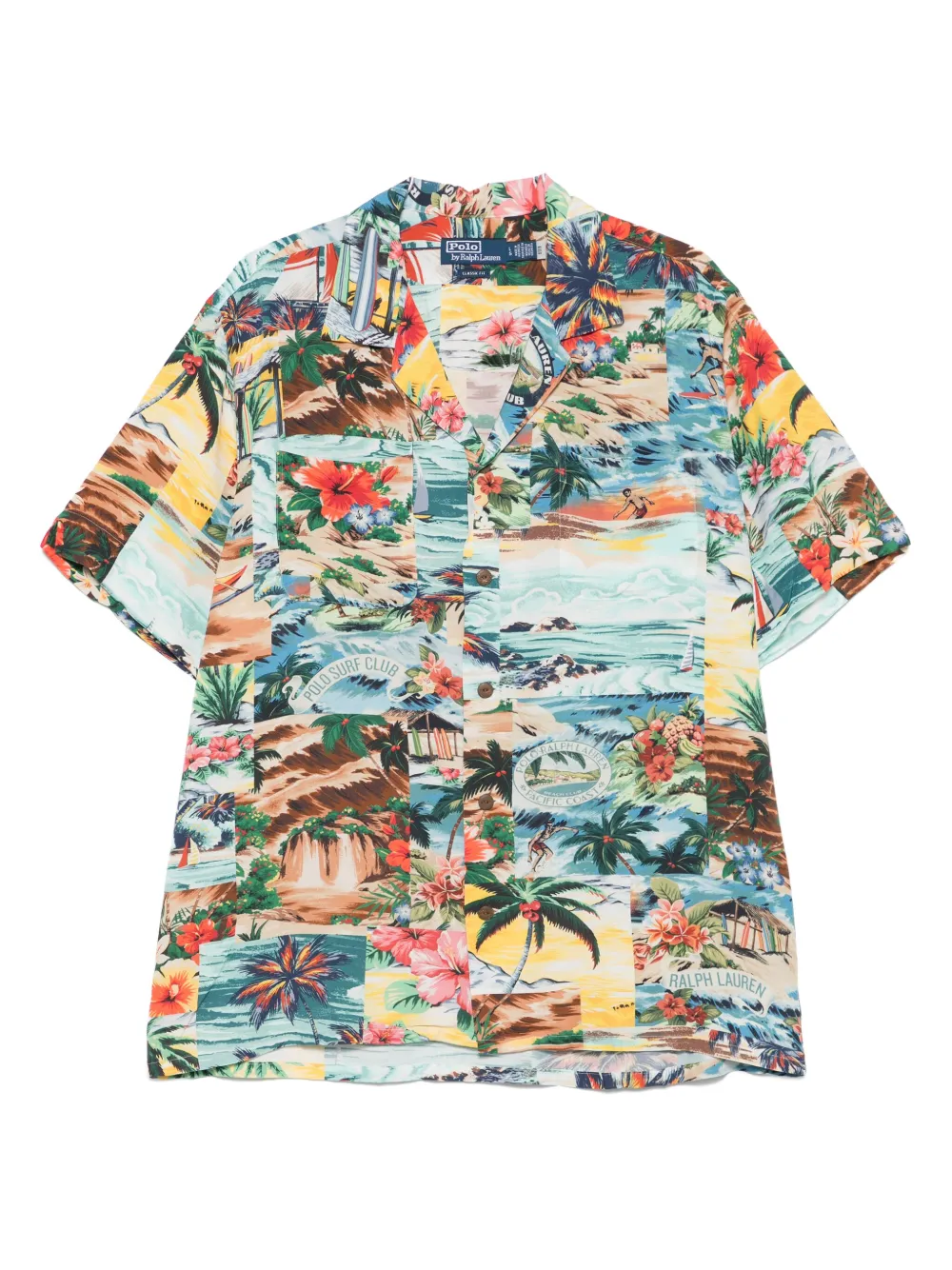 Polo Ralph Lauren camisa con estampado patchwork | azul | Image 1