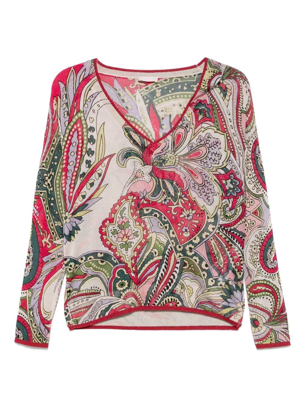 LIU JO haut à motif cachemire en jacquard | rose | Image 1