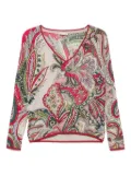 LIU JO bandana-jacquard top - Pink