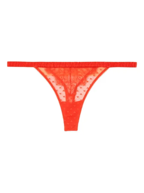 Love Stories heart-pattern lace thong