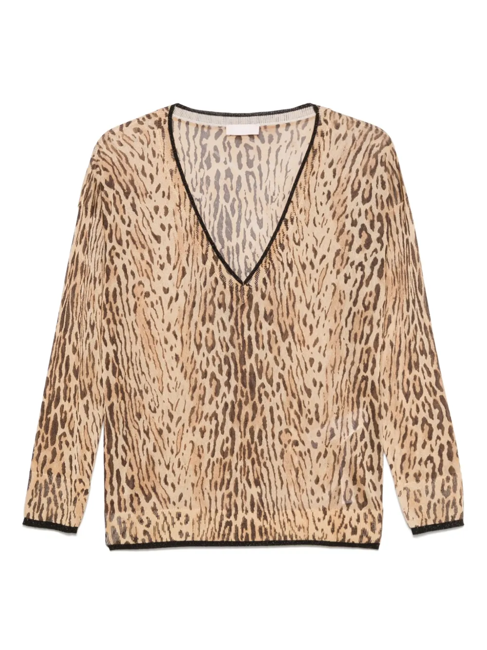 LIU JO leopard-jacquard top | Brown | Image 1