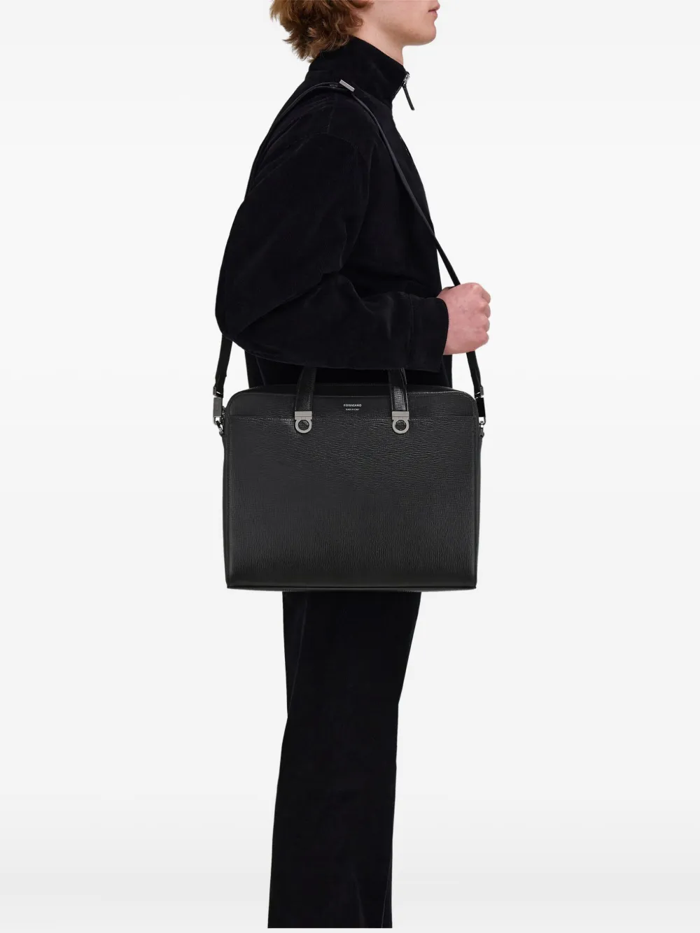 Ferragamo Gancini aktetas Zwart