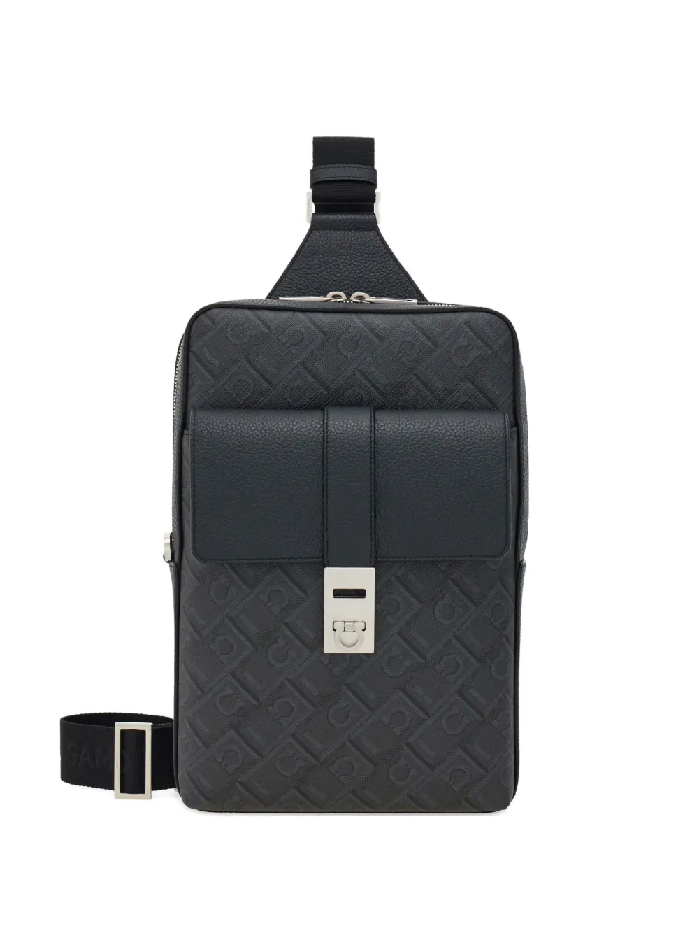 Ferragamo embossed monogram belt bag | Black | Image 1