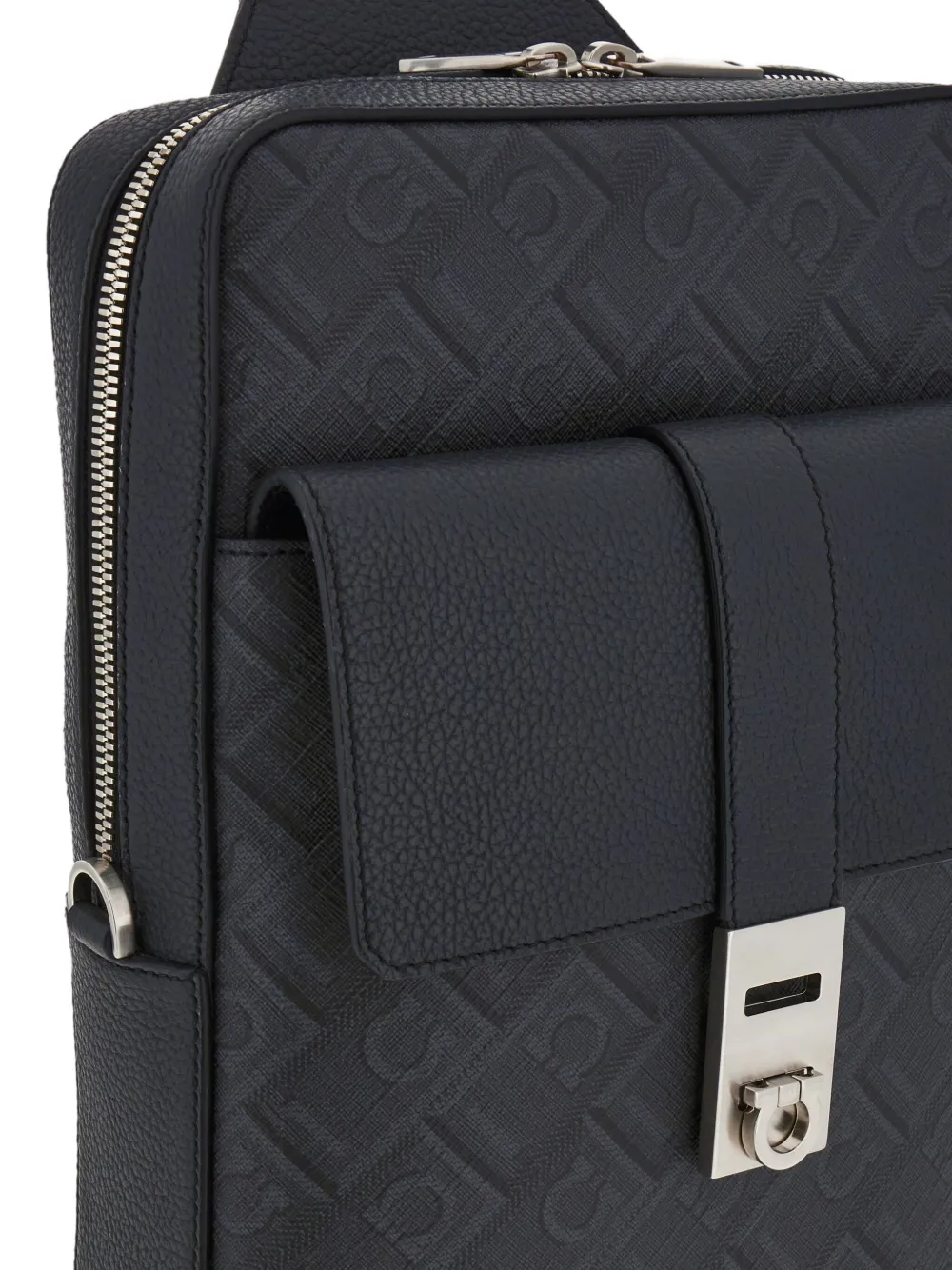 Ferragamo Heuptas met monogram-reliëf Zwart