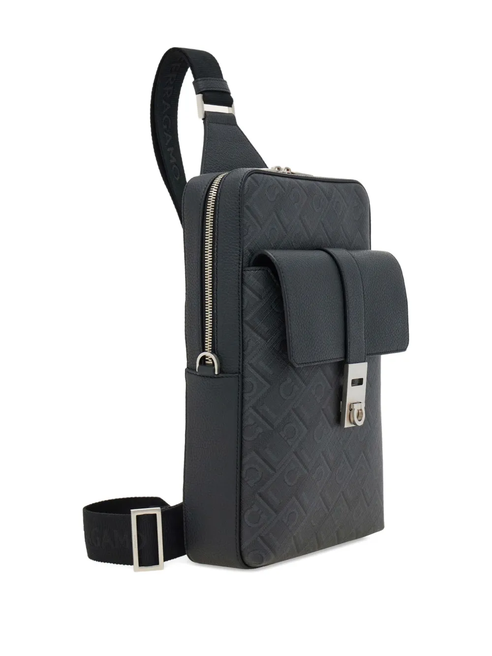 Ferragamo Heuptas met monogram-reliëf Zwart