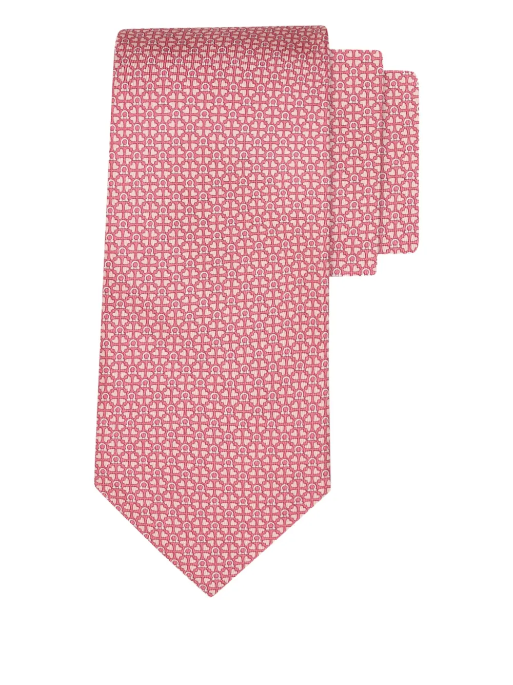 Ferragamo patterned silk tie - Roze