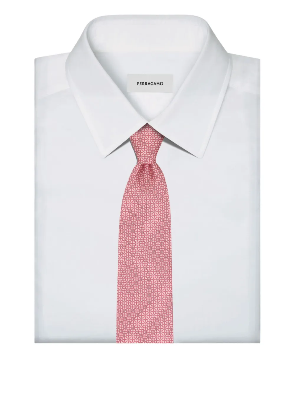 Ferragamo Zijden stropdas met patroon Roze