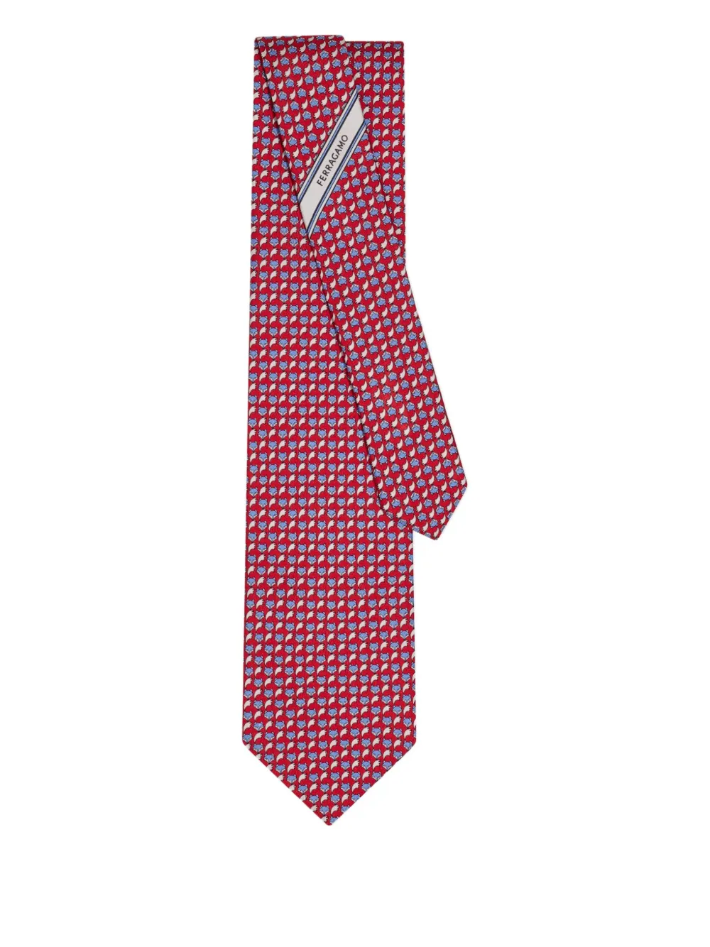 Ferragamo fox-print silk tie | Red | Image 1