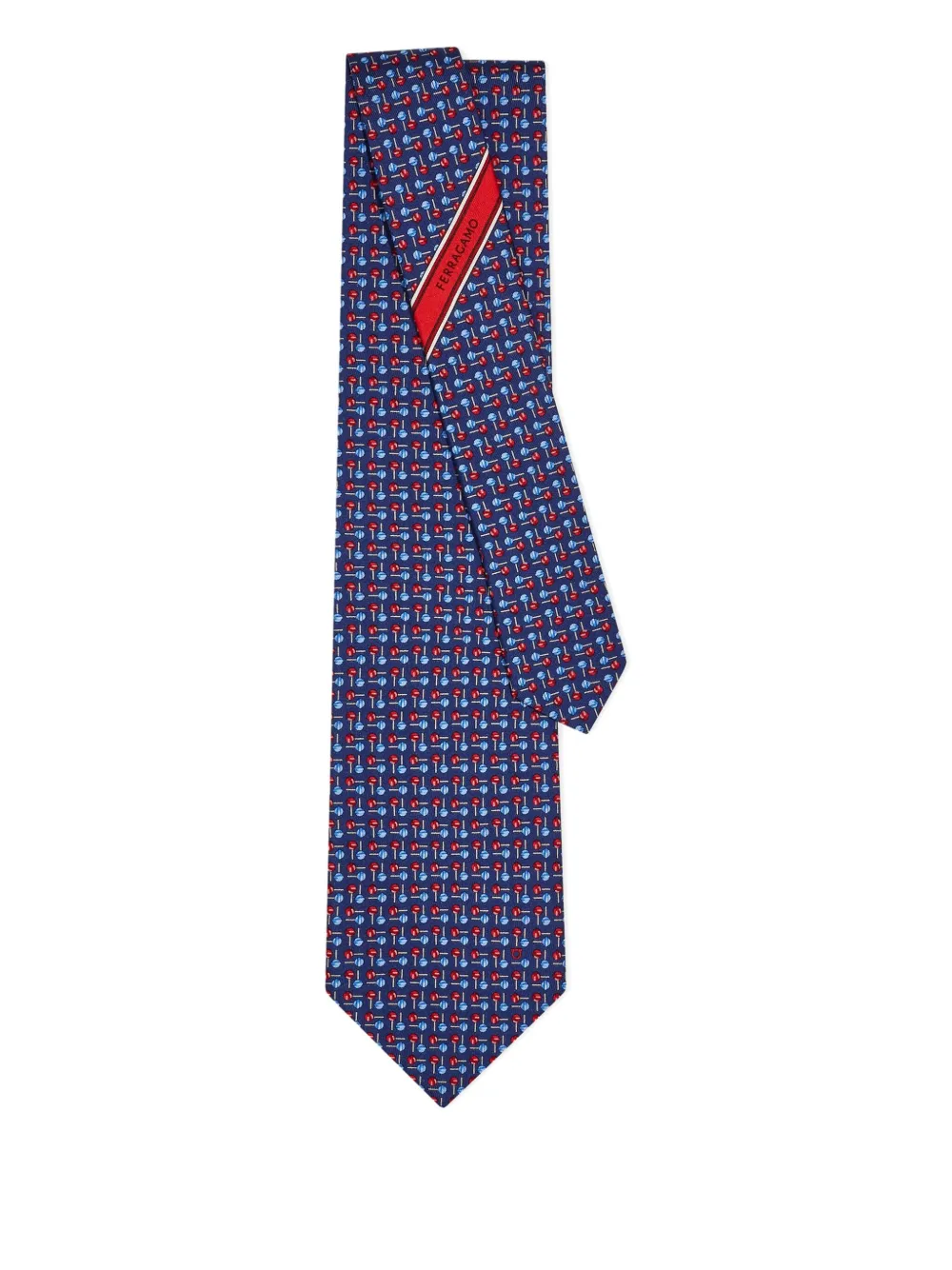 Ferragamo Seidenkrawatte mit Lolli-Print | Blau | Image 1