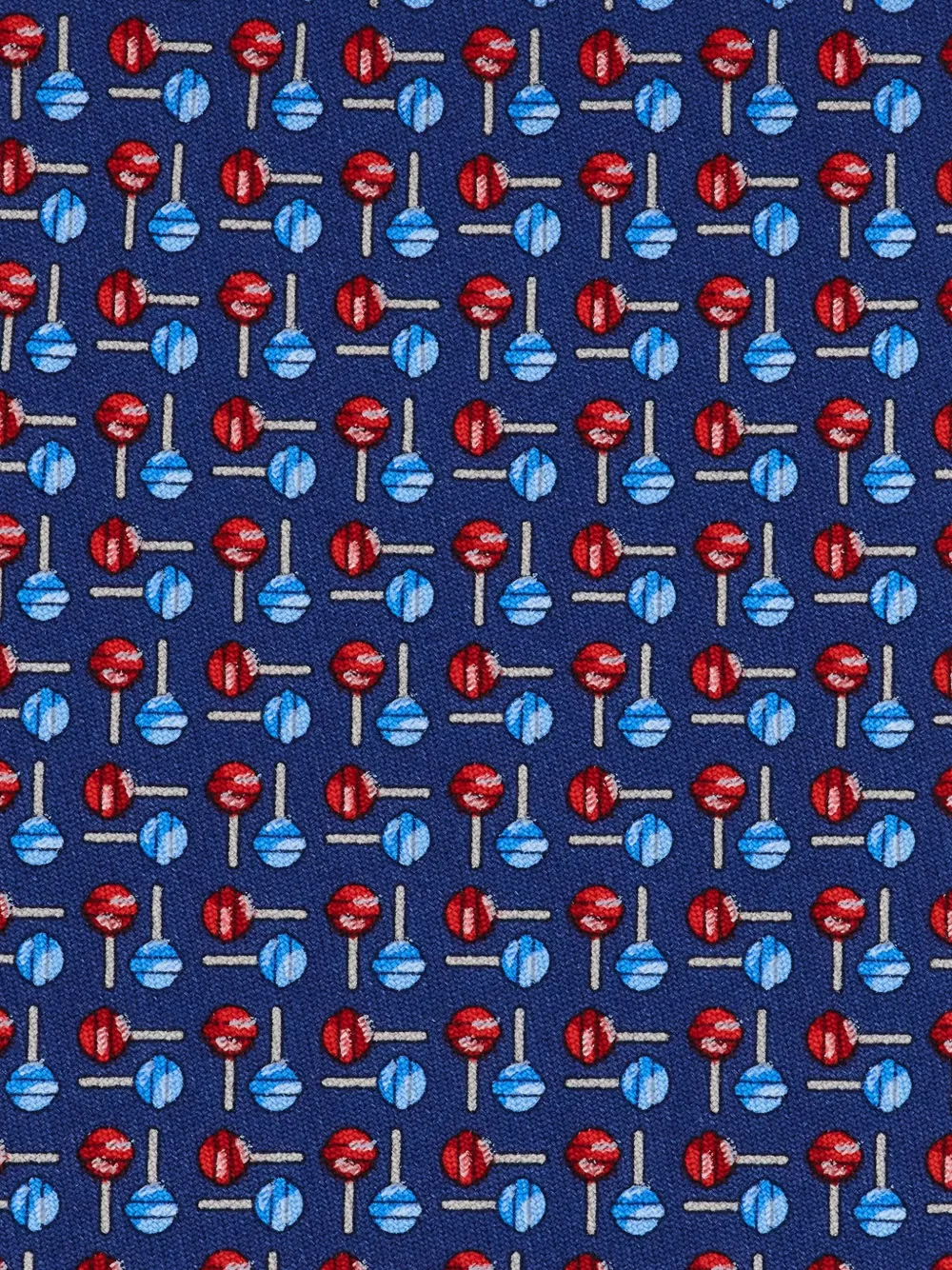 Ferragamo Zijden stropdas met lolly-print Blauw