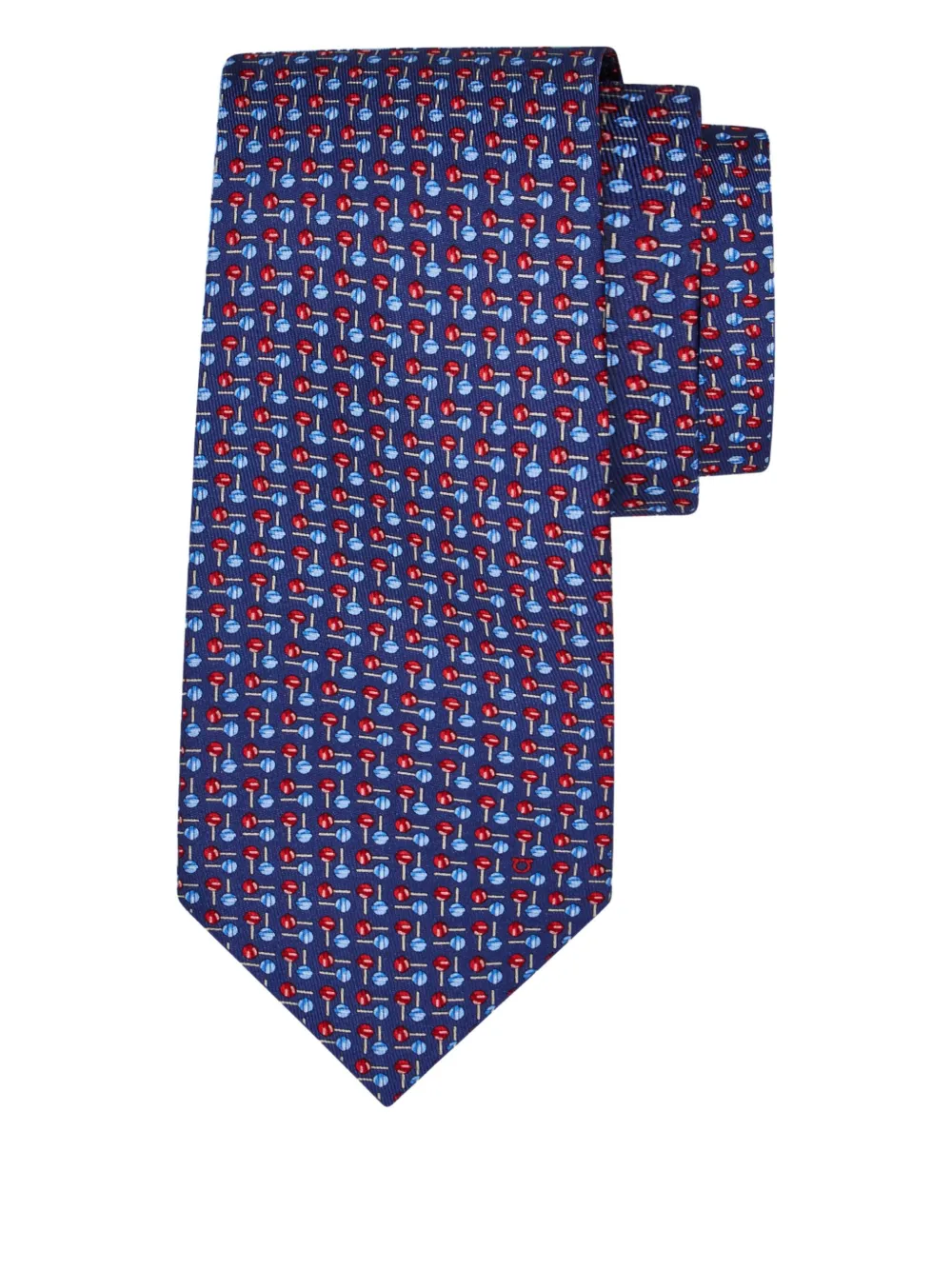 Ferragamo lollipop-print silk tie - Blauw