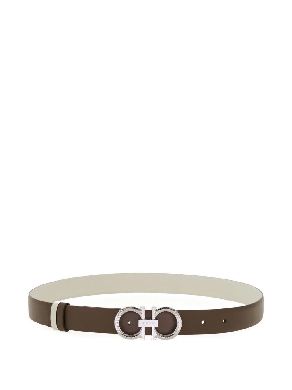 Ferragamo reversible adjustable Gancini belt - Marrone