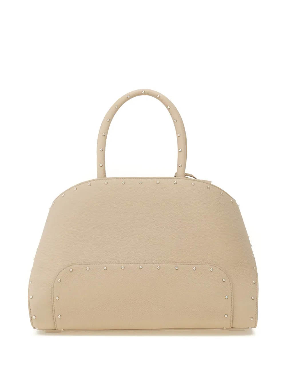 Ferragamo Shopper met studs en structuur Beige