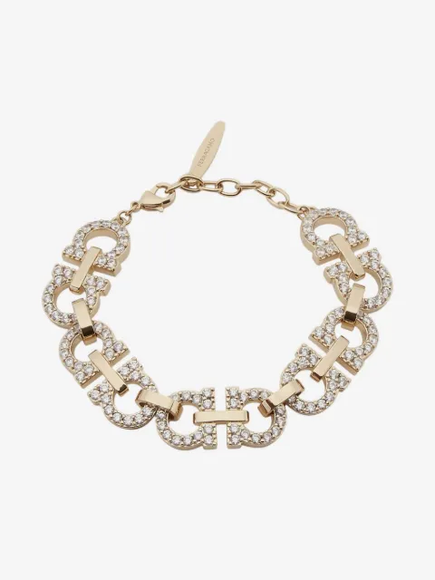 Ferragamo crystal embellished Gancini bracelet