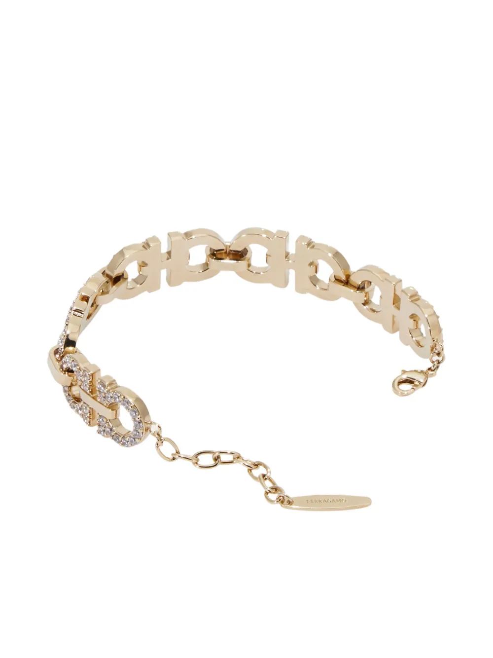 Ferragamo Crystal Embellished Gancini Bracelet
